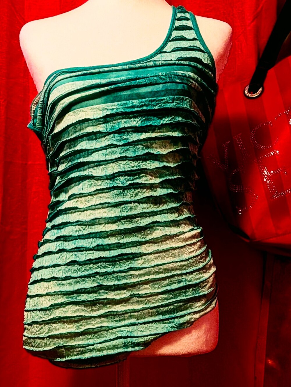 Y2K Mermaid Teal/Cyan Top